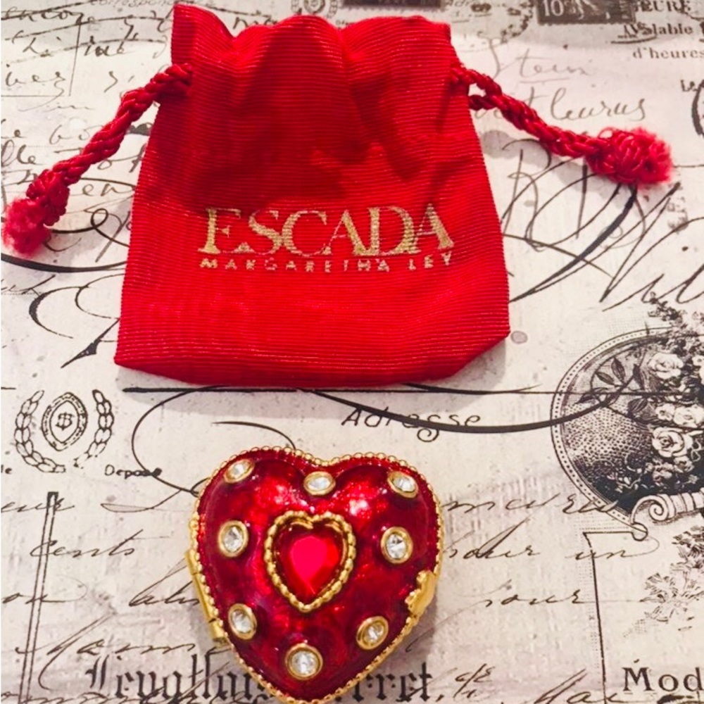 Escada Vintage Red Enamel Heart
